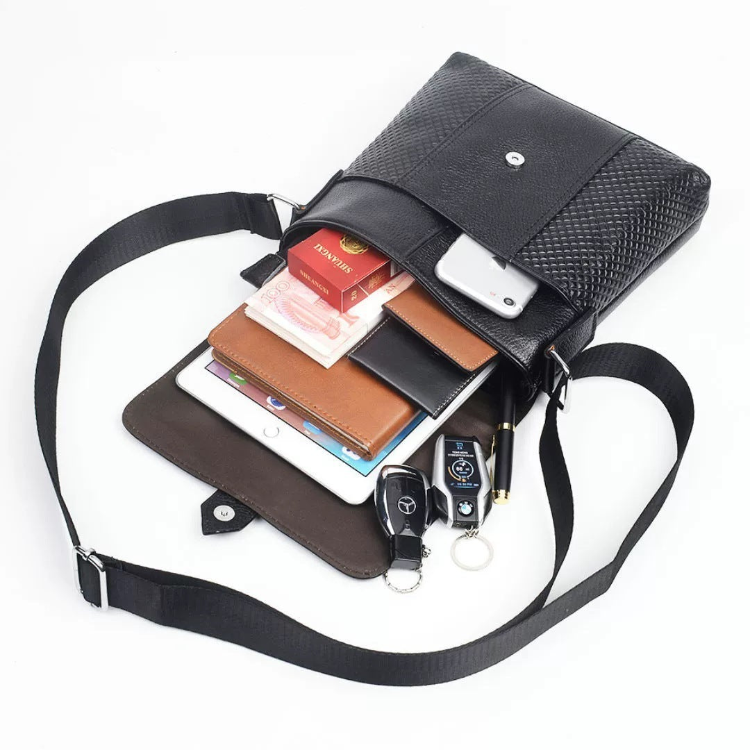 Genuine Leather Men's Cross-body Single Shoulder Bag
