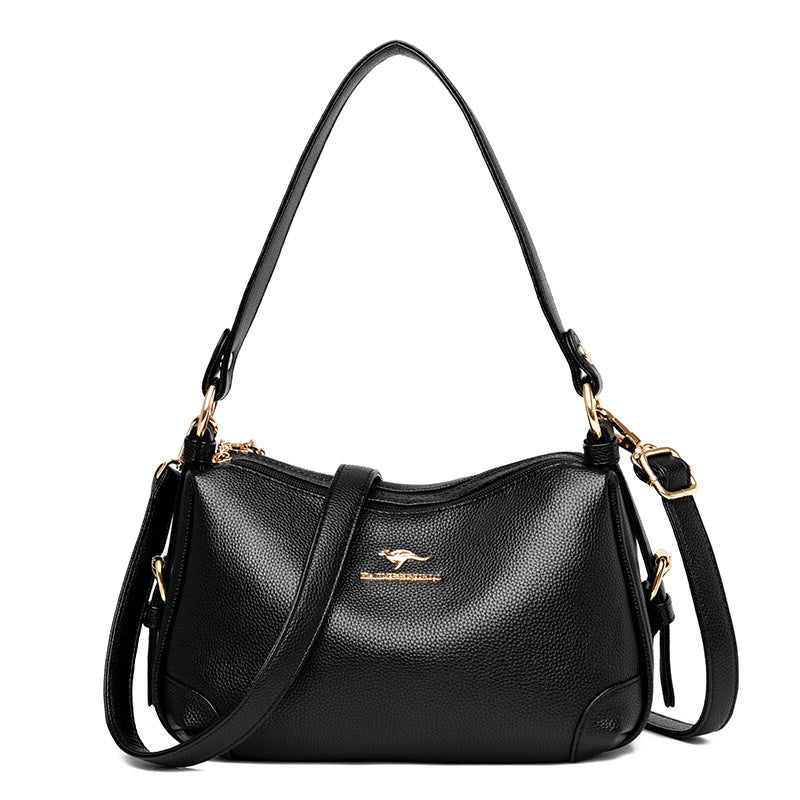 Middle-aged WomenLeather Large-capacity One-shoulder Messenger Bag